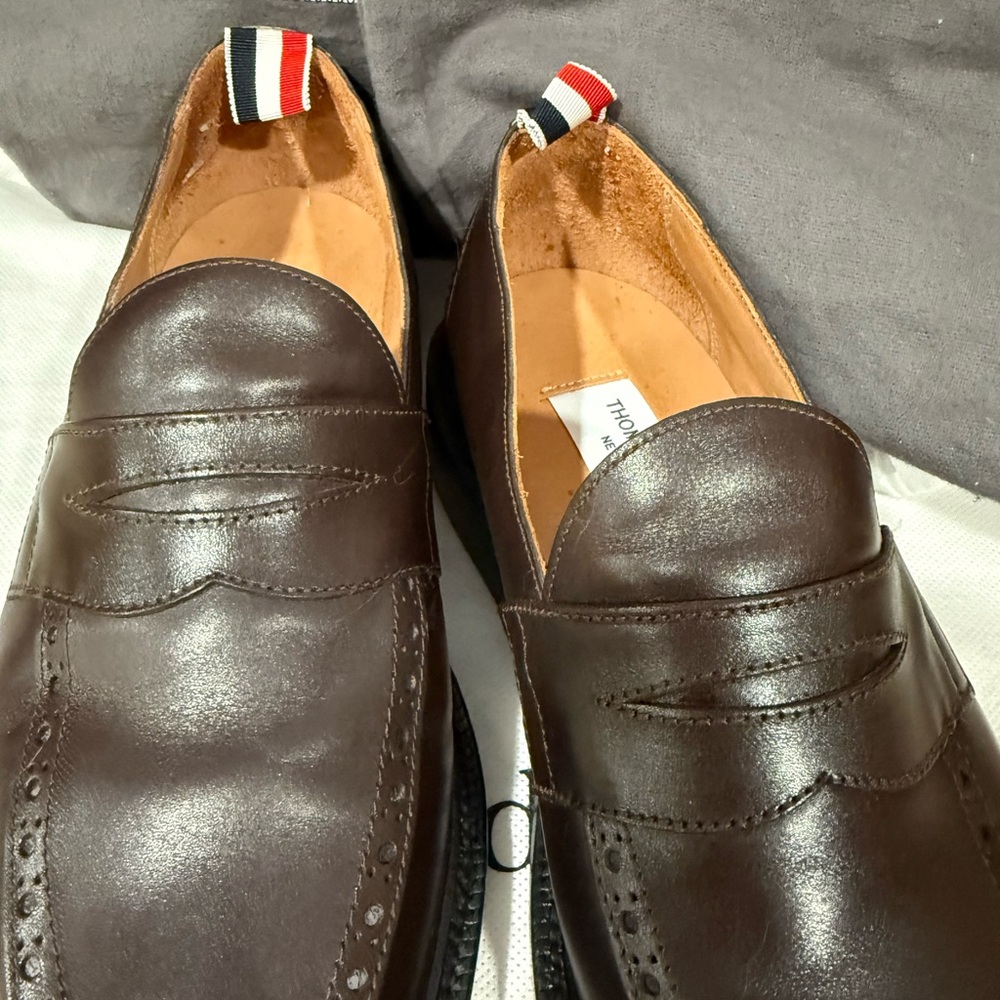 Thom Browne Chocolate Leather Loafers